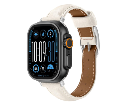 Pasek do smartwatchy AmazingThing Class Band Apple Watch 45 / 46 / 49 mm jasnobeżowy